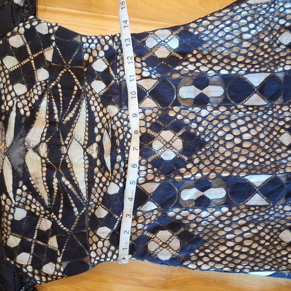 Free People Deco Lace Mini Long Sleeve Dress Fairy Whimsigoth Size 4 - Picture 11 of 13